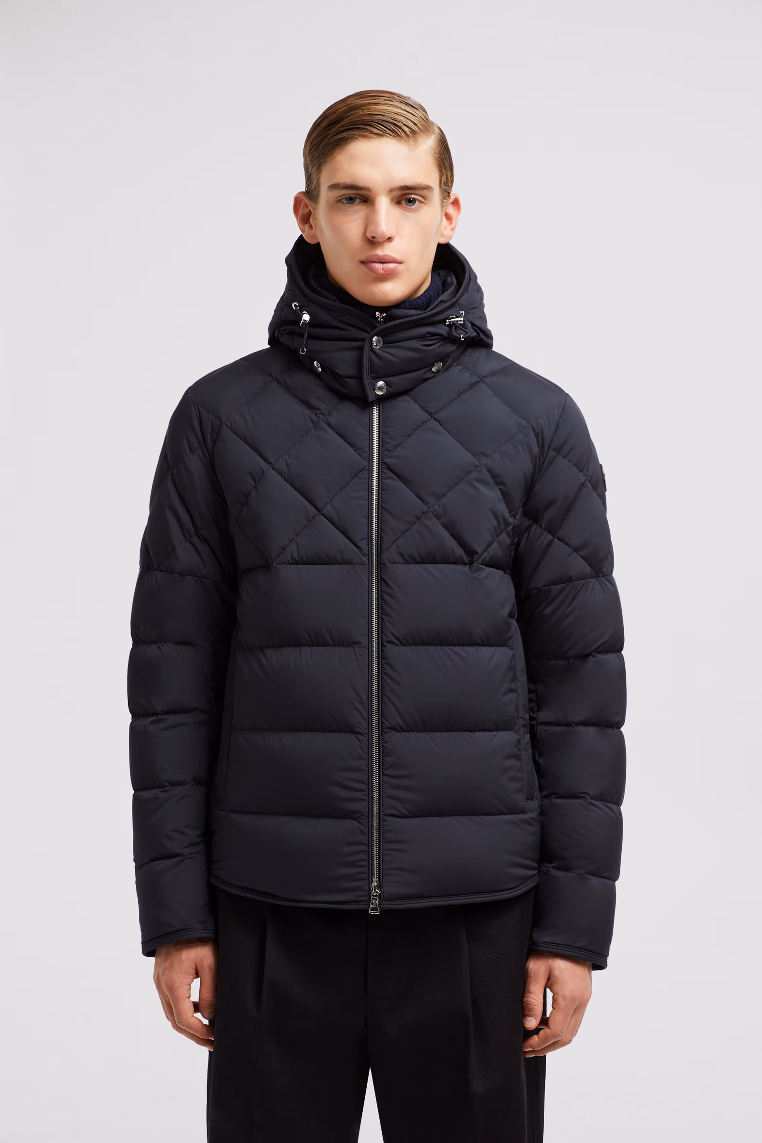 Cecaud Short Down Jacket Men Navy Blue Moncler 3